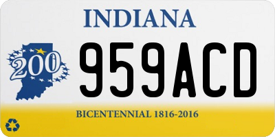 IN license plate 959ACD