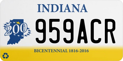 IN license plate 959ACR
