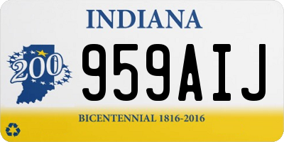 IN license plate 959AIJ