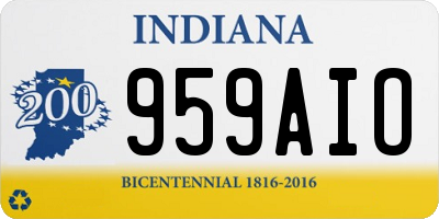 IN license plate 959AIO