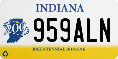 IN license plate 959ALN