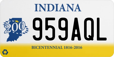 IN license plate 959AQL