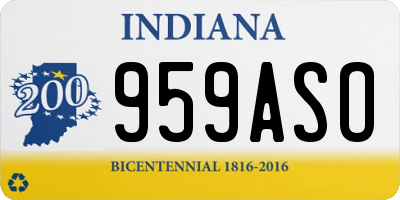 IN license plate 959ASO