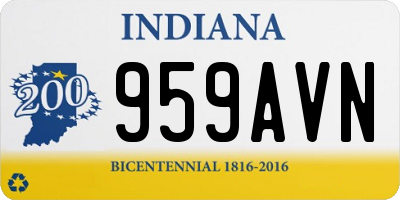 IN license plate 959AVN