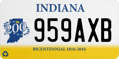 IN license plate 959AXB