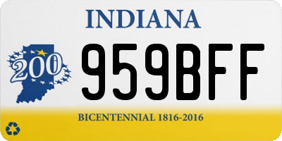 IN license plate 959BFF