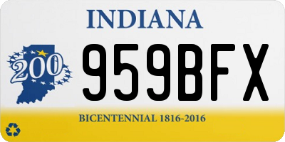 IN license plate 959BFX