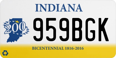 IN license plate 959BGK