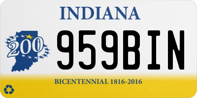 IN license plate 959BIN