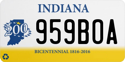 IN license plate 959BOA