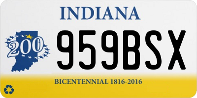 IN license plate 959BSX
