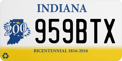 IN license plate 959BTX