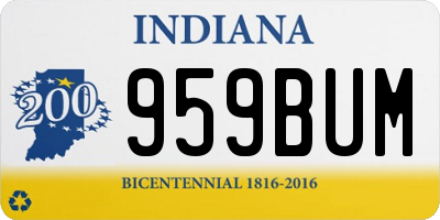 IN license plate 959BUM