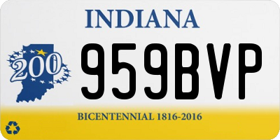 IN license plate 959BVP