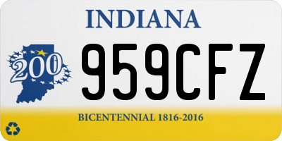 IN license plate 959CFZ