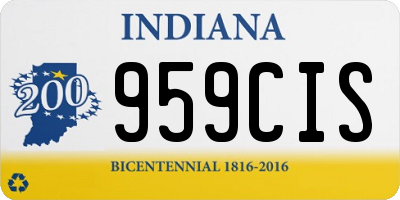 IN license plate 959CIS