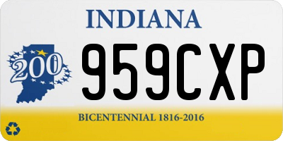 IN license plate 959CXP