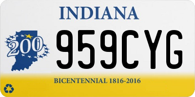 IN license plate 959CYG