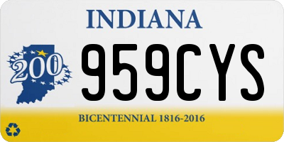 IN license plate 959CYS