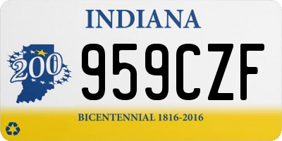 IN license plate 959CZF
