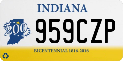 IN license plate 959CZP