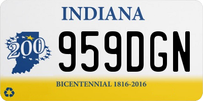 IN license plate 959DGN