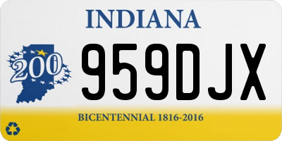 IN license plate 959DJX