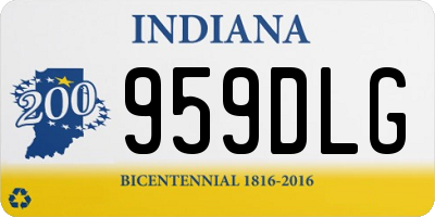 IN license plate 959DLG