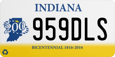 IN license plate 959DLS