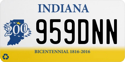 IN license plate 959DNN