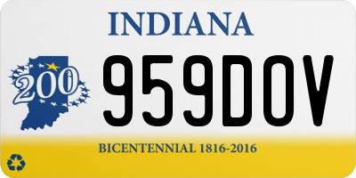 IN license plate 959DOV