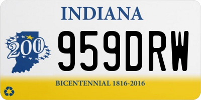 IN license plate 959DRW