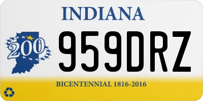 IN license plate 959DRZ