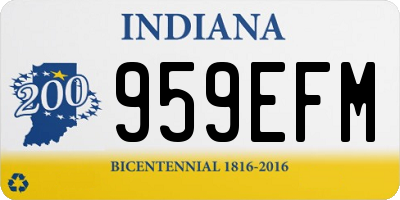 IN license plate 959EFM
