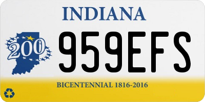 IN license plate 959EFS