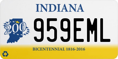 IN license plate 959EML