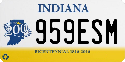 IN license plate 959ESM