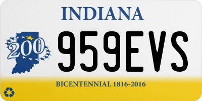 IN license plate 959EVS