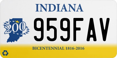 IN license plate 959FAV