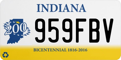 IN license plate 959FBV