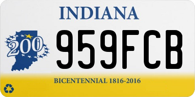 IN license plate 959FCB