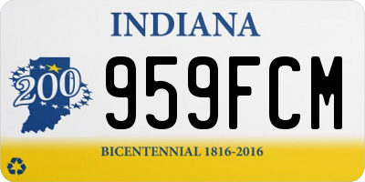IN license plate 959FCM