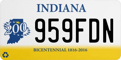 IN license plate 959FDN