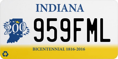 IN license plate 959FML