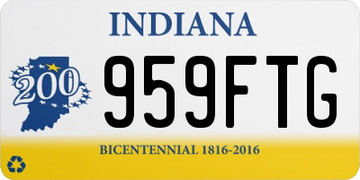 IN license plate 959FTG