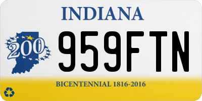 IN license plate 959FTN