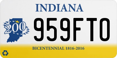 IN license plate 959FTO