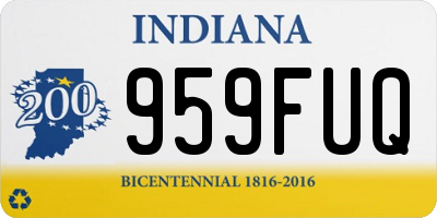IN license plate 959FUQ