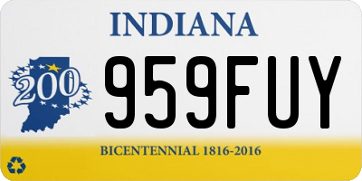 IN license plate 959FUY