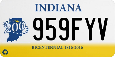 IN license plate 959FYV